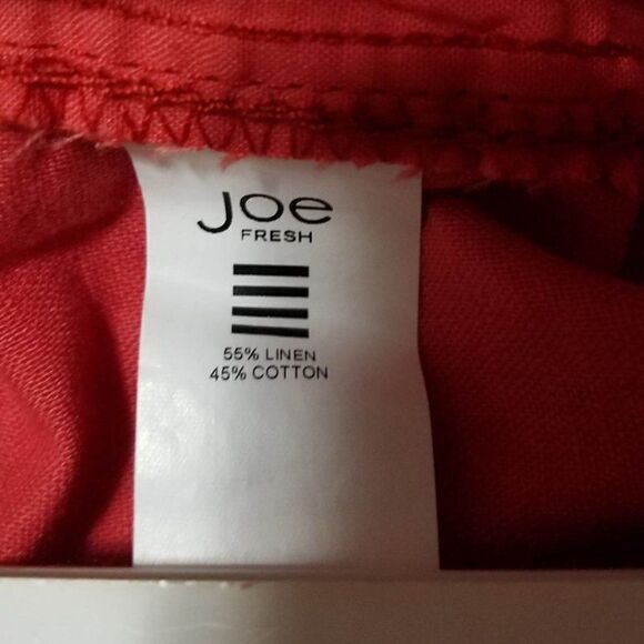 Joe Fresh Red Draw String Cropped Pants Size 8 - Picture 5 of 11